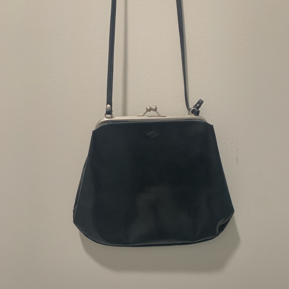 Black Faux Leather Bag